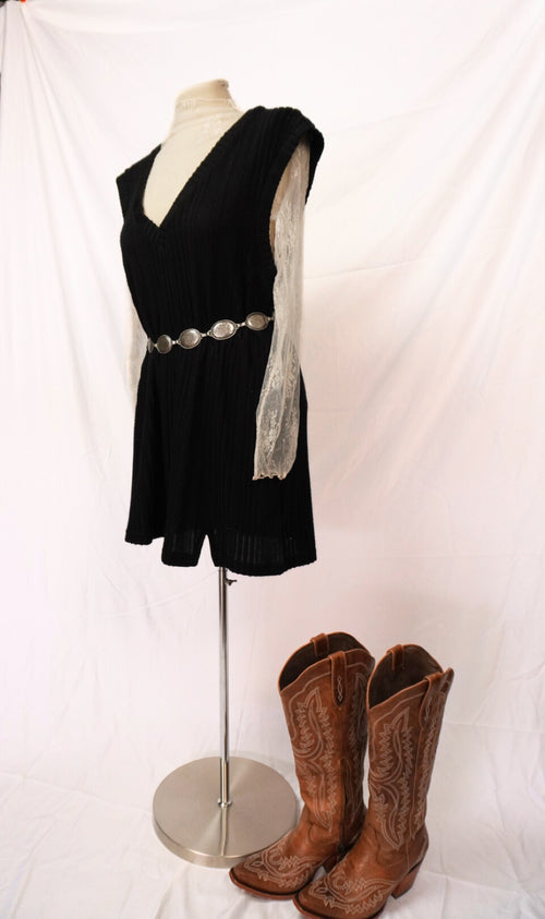 Sheer lace mesh blouse