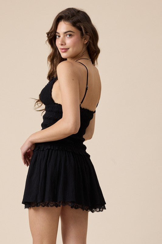 Sarah Sweetheart Smocked Lace Dress