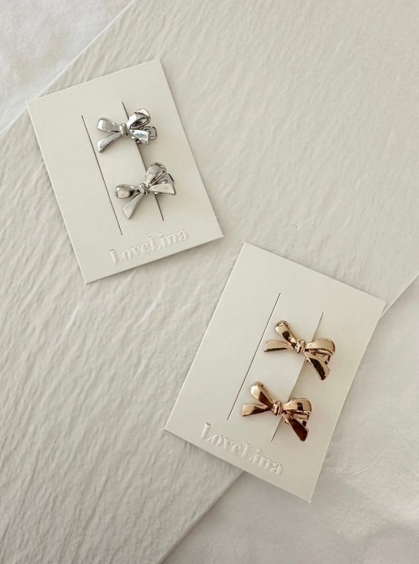 coquette bow hair clips