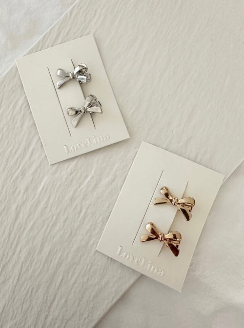 coquette bow hair clips
