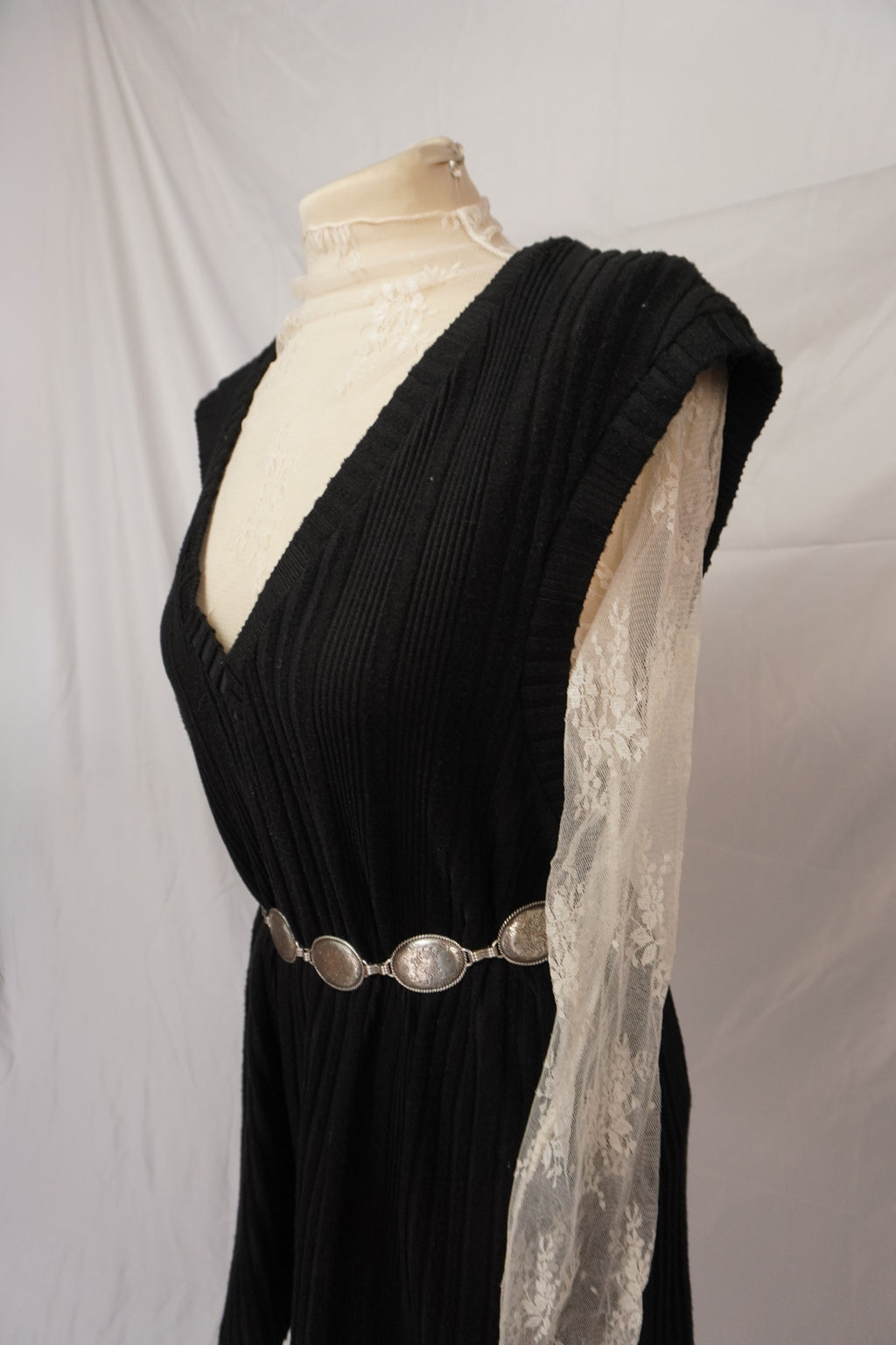 Sheer lace mesh blouse